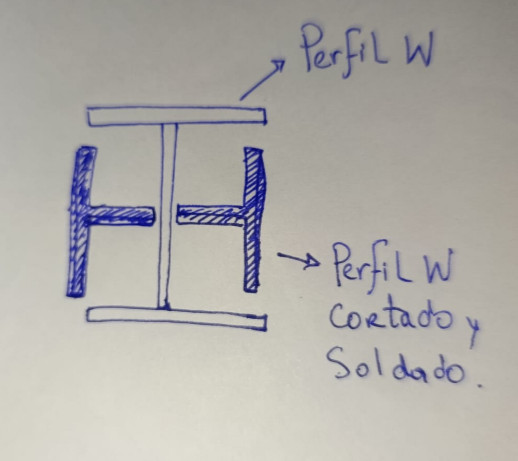 Columna conformado con Perfil W, es de la consulta anterior